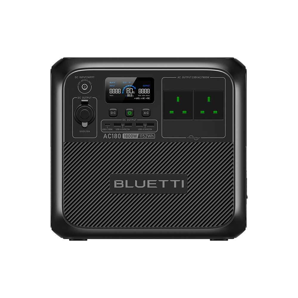 BLUETTI AC180 1152Wh 1800W Portable Power Station Solar Generator Home/ Outdoor