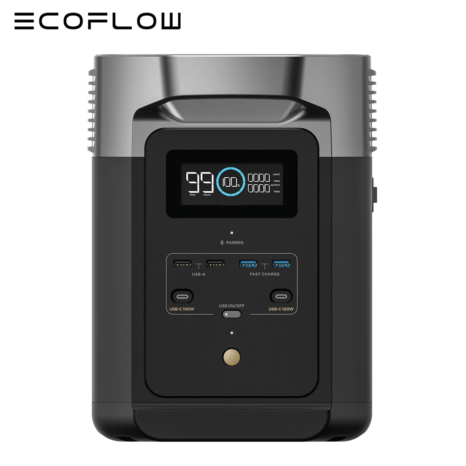 ECOFLOW DELTA 2 LiFePO4 Power Station 2400W Max with 220W Portable Solar Panel