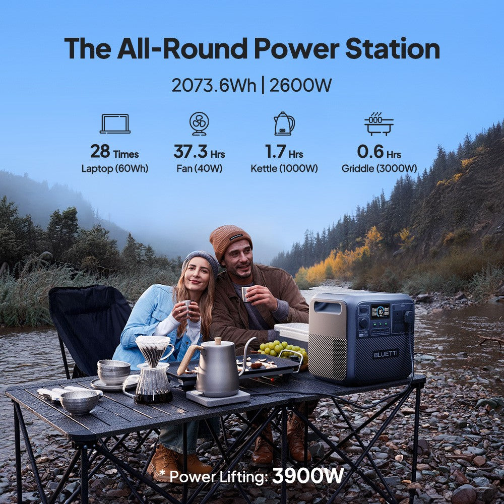 BLUETTI Elite 200 V2 2073.6Wh 2600W Portable Power Station Solar Generator RV