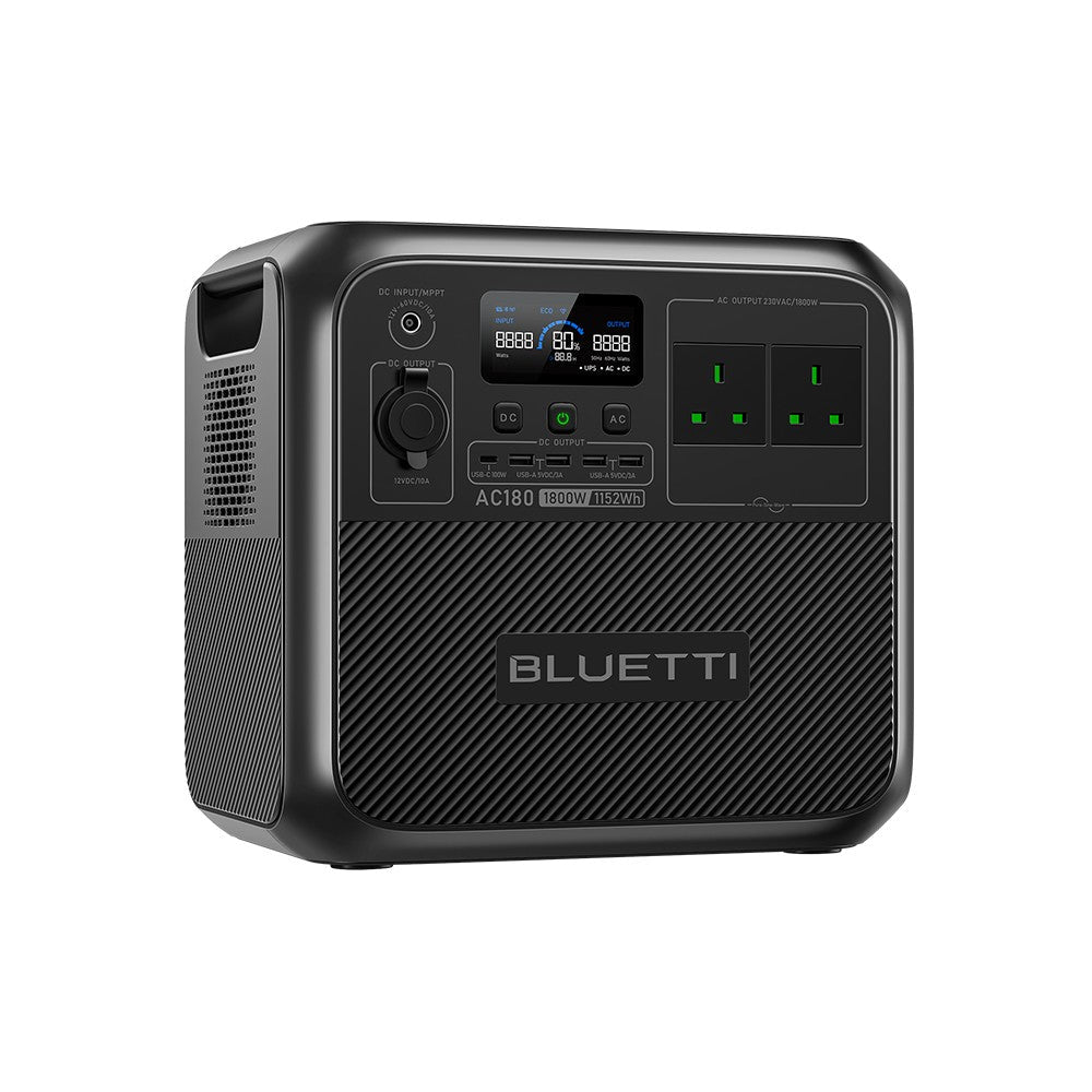 BLUETTI AC180 1152Wh 1800W Portable Power Station Solar Generator Outdoor Trip