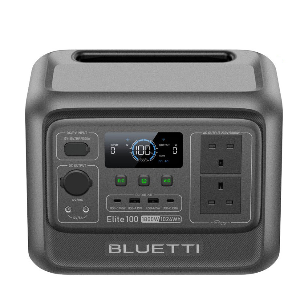 BLUETTI Elite 100 V2 1024Wh Portable Power Station 1800W Solar Generator for RV